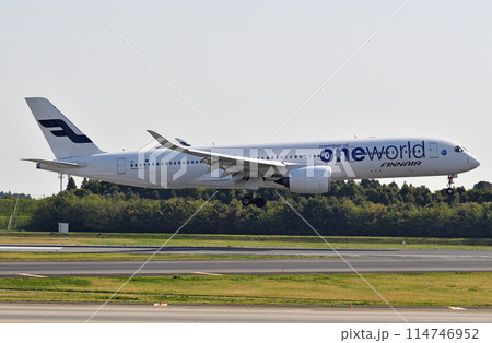 フィンランド航空A350-900成田トヨミアブローチ 114746952