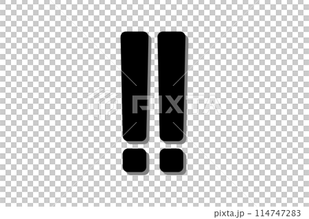 Two simple exclamation marks, black Two simple exclamation marks, black 114747283