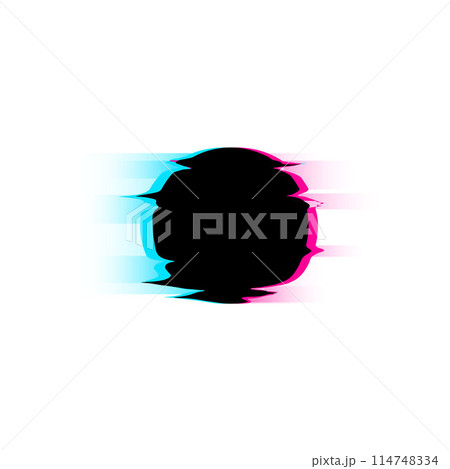 Vector illustration of a television signal failure on an isolated background. 114748334