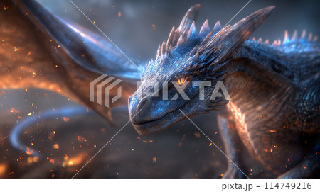 空を飛ぶドラゴン 114749216