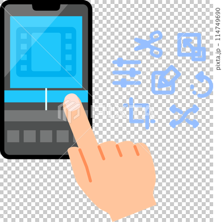 スマートフォンでの動画加工 スマートフォンでの動画加工 114749690