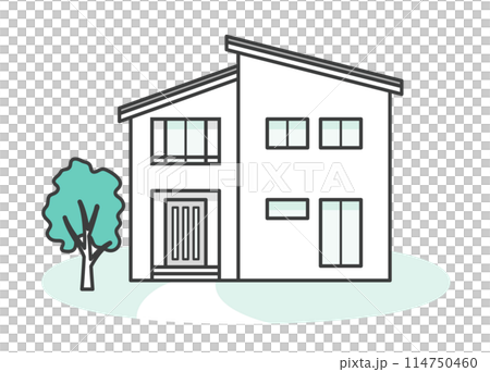 現代時尚的獨立住宅的插圖 114750460