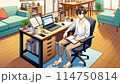 自宅勤務の一日 114750814