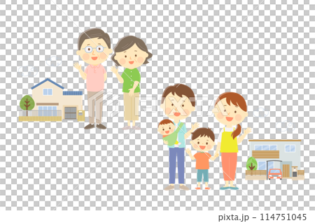 住在不同房子裡的家庭 住在不同房子裡的家庭 114751045
