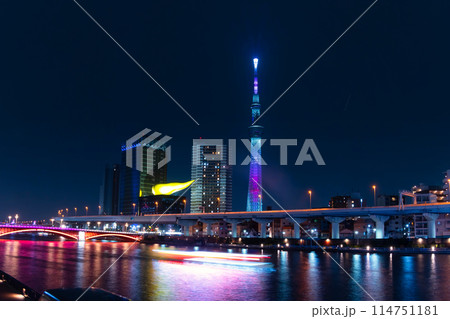 駒形橋から隅田川夜景　2024 114751181