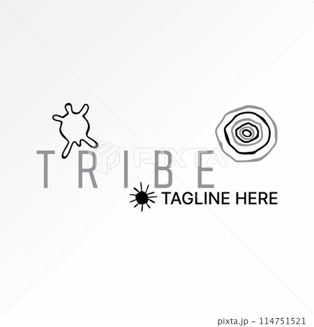 Logo design graphic concept creative vector premium stock abstract word text Tribe with old drawing primitive wild. Related monogram typography brand 114751521