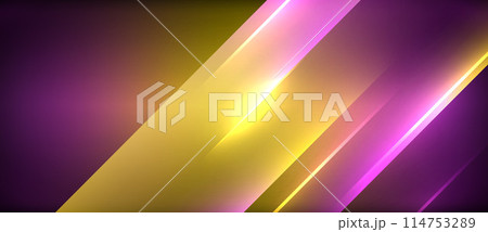 Image purple and yellow background, glowing lines, vibrant colors, patterns 114753289