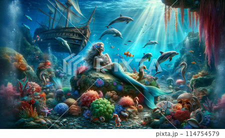 幻想的な海の中 幻想的な海の中 114754579