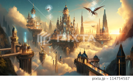 幻想的な都会の街並み4 幻想的な都会の街並み4 114754587