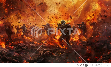 Fighters ignite war in vivid HD; dazzling colors and photorealism bring battles to life. 114755897