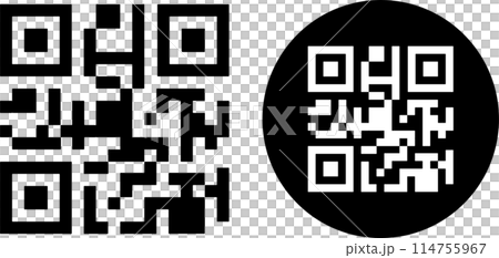 シンプルなQRコード アイコンセット シンプルなQRコード アイコンセット 114755967