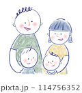 ほんわか家族のイラスト 114756352