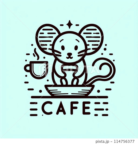 カフェのロゴマーク 114756377