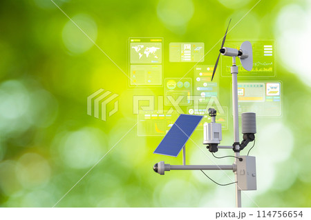 Weather station with digital graphic interface 114756654