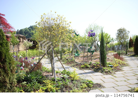 Namgang Yudeung Exhibition Center and Park in Jinju-si, South Korea - April 29, 2024 - Namgang Yudeung Exhibition Center and Park in Jinju-si, Gyeongsangnam-do, South Korea is a beautiful art park tha Namgang Yudeung Exhibition Center and Park in Jinju-si, South Korea - April 29, 2024 - Namgang Yudeung Exhibition Center and Park in Jinju-si, Gyeongsangnam-do, South Korea is a beautiful art park tha 114756741