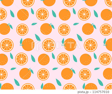オレンジシームレスパターン2 114757010