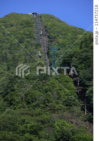 別府高原駅と鶴見山上駅を結ぶ別府ロープウェイ 114757218