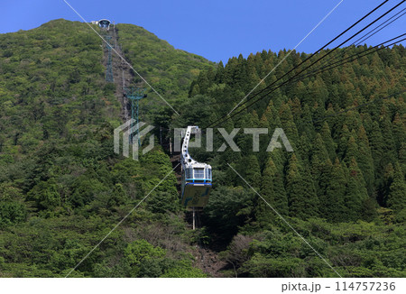 別府高原駅と鶴見山上駅を結ぶ別府ロープウェイ 114757236