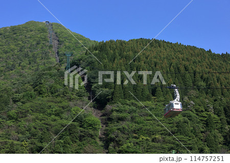 別府高原駅と鶴見山上駅を結ぶ別府ロープウェイ 114757251