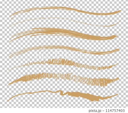模擬觸感材質：毛筆質感墨水墨水筆刷圖案波浪紋毛筆手寫素材。筆觸 114757403