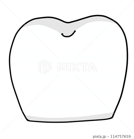 ゆるめシンプルな歯　ベタ塗り 114757659