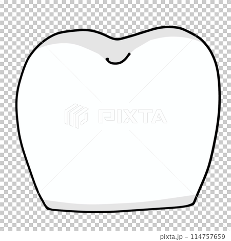 ゆるめシンプルな歯　ベタ塗り 114757659