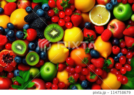 fruits on background 114758679