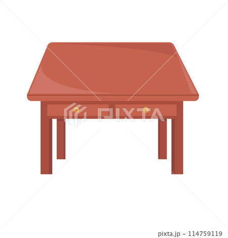 wooden study desk vector element design template 114759119