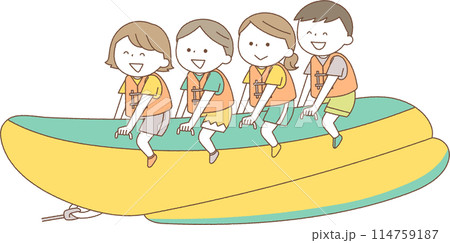 ボートに乗る子供達 114759187