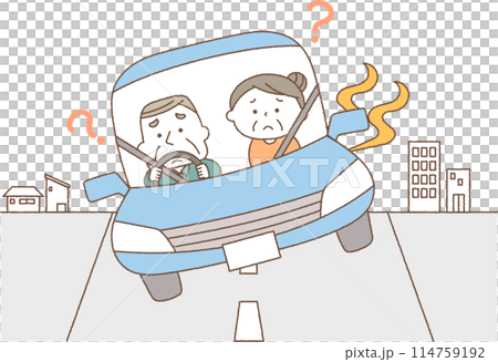 Senior couple with unstable driving Senior couple with unstable driving 114759192