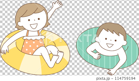 Children playing with floats 114759194