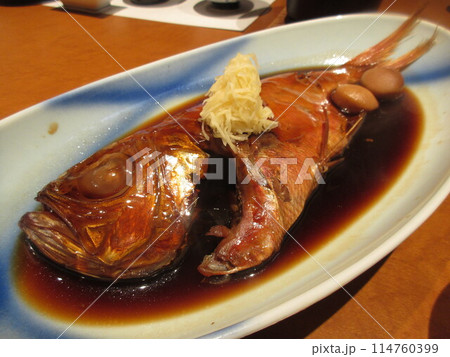 下田の旅館で食べる「金目鯛煮付」 下田の旅館で食べる「金目鯛煮付」 114760399