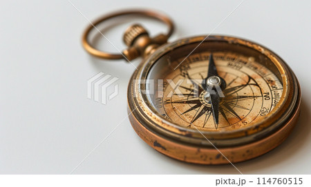 Compass on white background. Travel concept. Compass on white background. Travel concept. 114760515