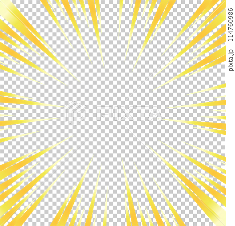 Yellow gradient concentrated line material 114760986