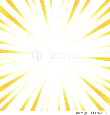 黄色のグラデーションの集中線の素材 114760997