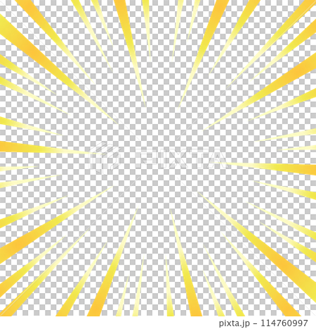 黄色のグラデーションの集中線の素材 114760997