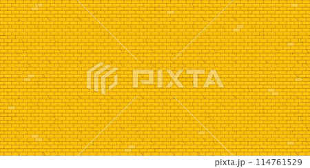 Trendy Urban Flat Yellow Simple Brick Wall...のイラスト素材 [114761529] - PIXTA