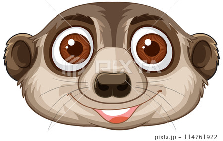 Smiling Meerkat Cartoon Face Smiling Meerkat Cartoon Face 114761922