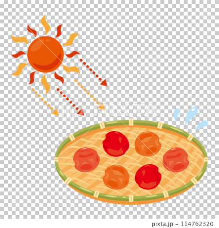 梅干在陽光下曬乾 梅干在陽光下曬乾 114762320