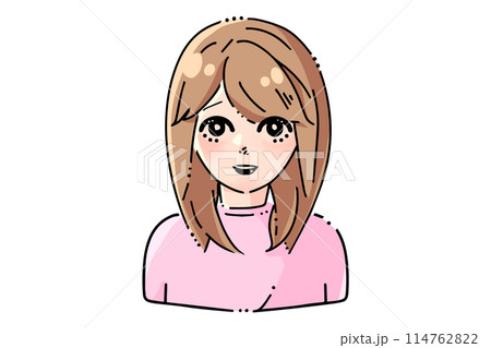 笑顔の女性のイラスト 笑顔の女性のイラスト 114762822