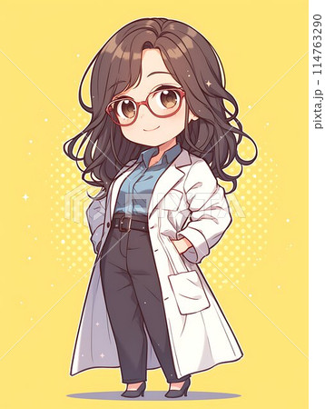 可愛い女性ドクターのちびキャラのイラスト素材 [114763290] - PIXTA