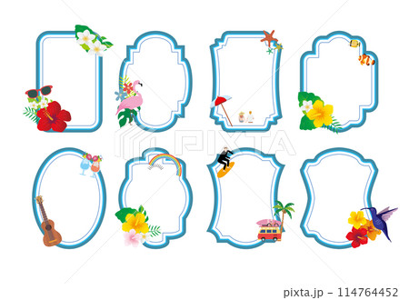南国 バカンス 旅行 フレーム枠 南国 バカンス 旅行 フレーム枠 114764452