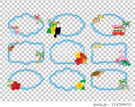 熱帶度假旅行框架 114764453