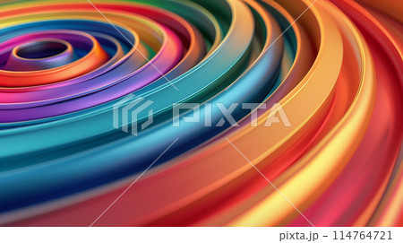 AI art, colorful curve art background 114764721