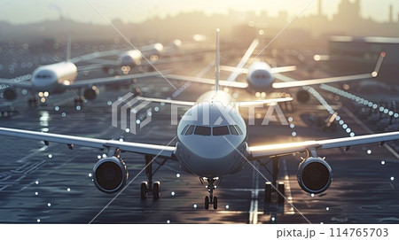 aviation plant. aircraft repair. beautiful view from above aviation plant. aircraft repair. beautiful view from above 114765703