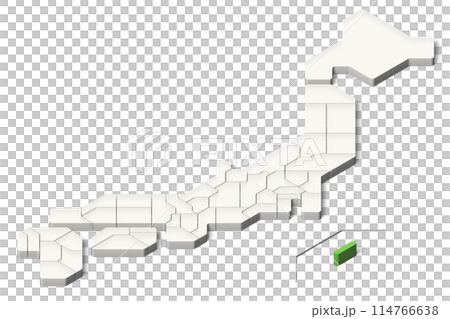Simplified 3D Map of Japan - Okinawa Prefecture - Isometric (Shadowed and Transparent Background) Simplified 3D Map of Japan - Okinawa Prefecture - Isometric (Shadowed and Transparent Background) 114766638