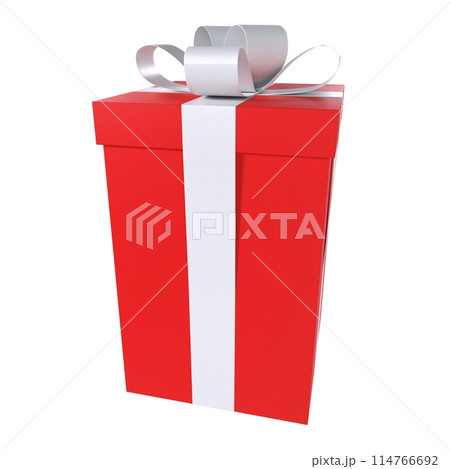 Red Gift Box isolated on white background 114766692