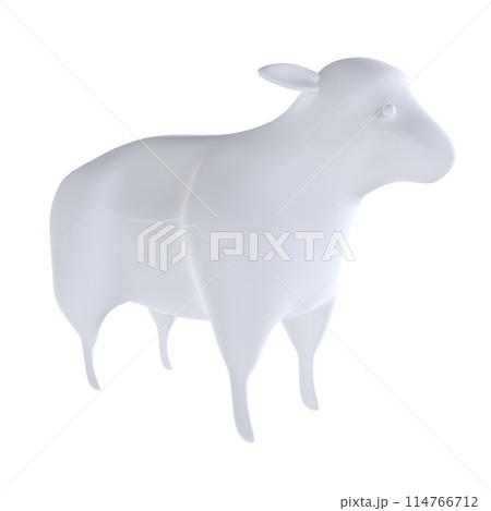 Sheep isolated on white background Sheep isolated on white background 114766712