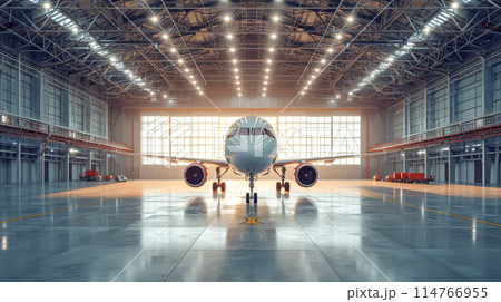 旅客機の格納庫 114766955