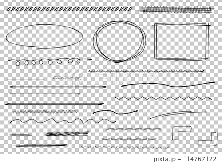 手寫筆邊框和框架底線黑色 114767122